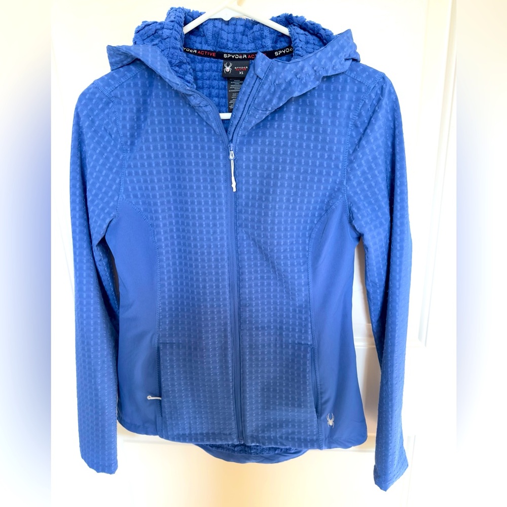 NWOT Spyder Women's Active Sweatshirt - UPF 30+ Fleece Wind-Resistant Hoodie XS - Picture 2 of 6